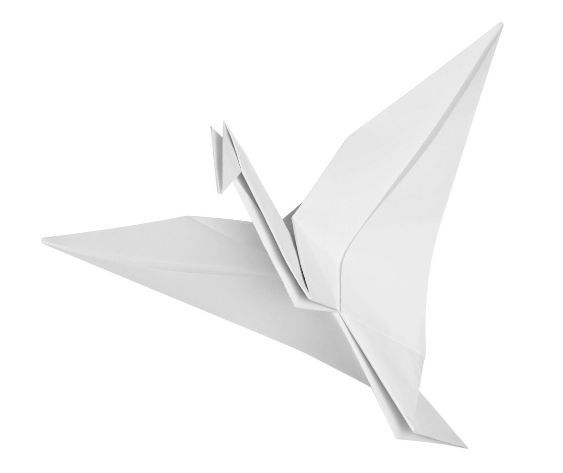 Origami Weisser Vogel