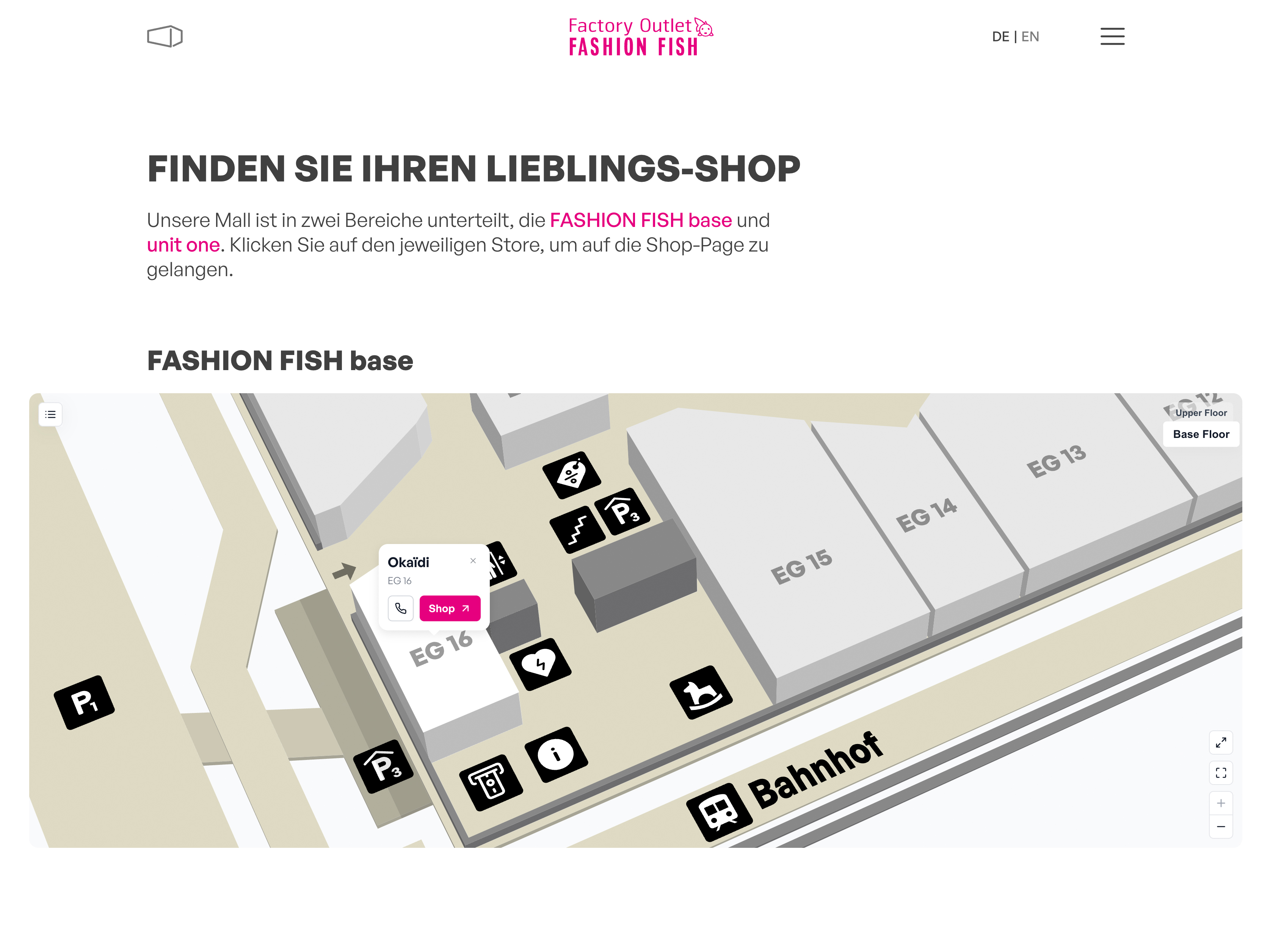 Fashion Fish Outlet: Centerplan